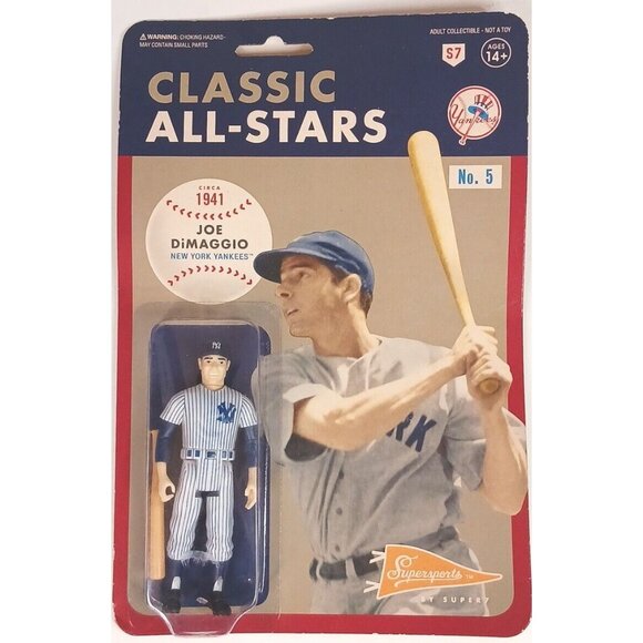 Super7 1941 Joe DiMaggio Figurine #5 NY Yankees Classic All-Stars Factory Sealed - Picture 1 of 3